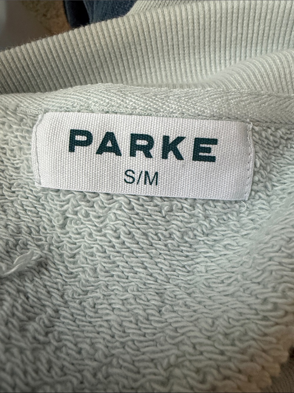 PARKE BLUEBERRY LEMONADE birthday drop heritage mockneck S/M - Picture 2 of 3